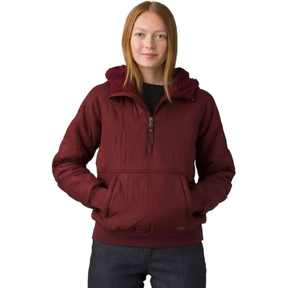 Prana Esla Half Zip Insulated Pullover Maroon Women’s Large NWT $180